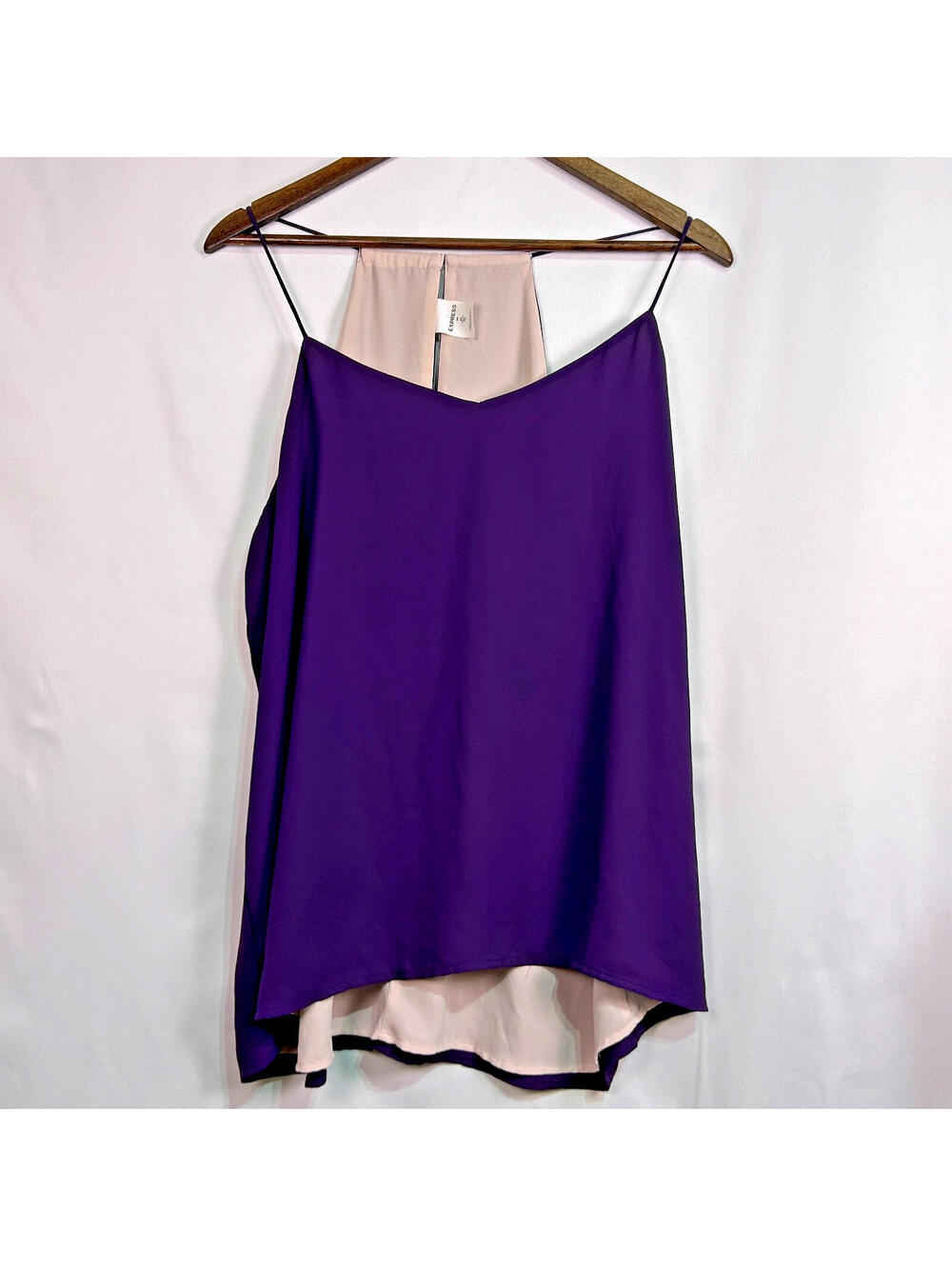 Express Purple Layered Tank Top Women’s XL Sleeveless Chiffon Blouse